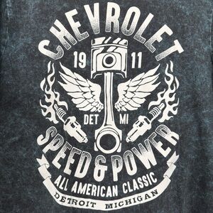 Chevrolet Speed & Power Detroit Michigan Blue Shirt - Men’s Large